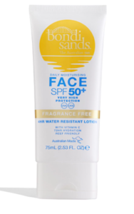 Bondi Sands Fragrance Free Face Sunscreen Lotion Spf 50+ | Gentle Formula Moisturises + Provides Broad-Spectrum Protection, Enriched