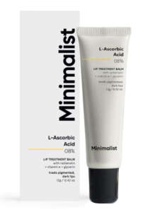 Minimalist 8% L-Ascorbic Corrosive Lip Treatment Analgesic with Vitamin E, Radianskin & Glycerine for Pigmented dull& Lips | For Ladies & Men | 12 gm
