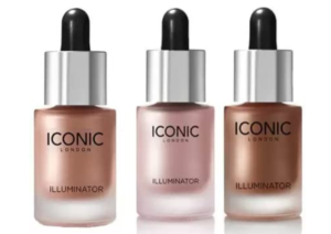 KAYI Famous Fluid Highlighter for Confront and Body Cosmetics - Ultra Smooth Waterproof Metallic 3D Gleam Make Up (Sparkle, Gleam and Unique)