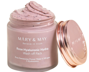 Mary & May Rose Hyaluronic Hydra Wash Off Pack Hydrators - 125g