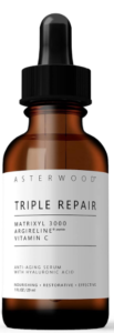 Matrixyl 3000 + Argireline + Vitamin C Serum with Natural Hyaluronic Corrosive 1 oz help- Sun Spots Hostile to Maturing Hostile to Wrinkle, Face Skin Versatility - Asterwood Naturals - 1 Ounce Glass Dropper Bottle