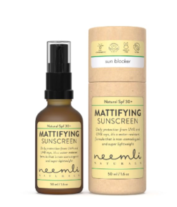 Natural SPF 30+++ Mattifying Sunscreen (Mineral Sunscreen, Water Safe, Shower Shape)