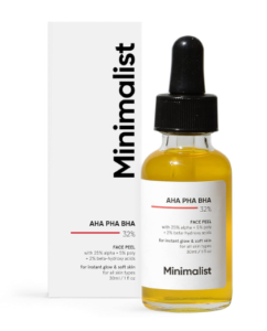 Minimalist 25% AHA + 2% BHA + 5% PHA Peeling Arrangement for Shining Skin, Smooth Surface & Pore Cleansing | AHA BHA PHA Peel For End of the week Shedding