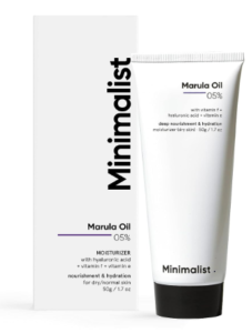 Minimalist Marula Oil 5% Confront Moisturizer For Dry Skin With Hyaluronic Corrosive For Profound Food & Hydration