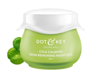 Dot & Key CICA Calming Skin Reestablishing Night Gel | For Sleek, Skin break out Inclined And Delicate Skin