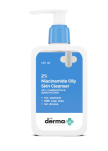 The Derma Co 2% Niacinamide Sleek Skin Cleanser for Delicate, Sleek & Combination Skin