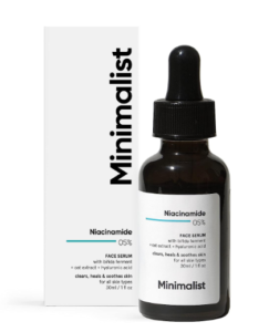 Minimalist 5% Niacinamide Face Serum for Clear Gleaming Skin, Diminishes Bluntness, Hydrates & Repairs Skin with Vit B3 & Hyaluronic Corrosive, Day & Night Serum for Dry & Delicate Skin