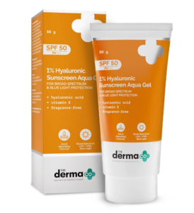 The Derma Co 1% Hyaluronic Sunscreen SPF 50 Water Gel