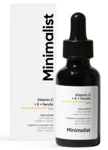 Minimalist 16% Vitamin C Confront Serum (Progressed) With Vit E, & Ferulic Corrosive For Shining Skin