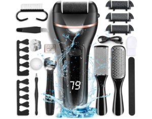 Electric Callus Remover for Feet with Rechargeable Waterproof 21 in 1 Proficient Pedicure Kit,Foot Care Apparatuses Damp & Dry Foot Record