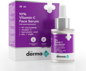 The Derma Co 10% Vitamin C Confront Serum with Vitamin C, 5% Niacinamide & Hyaluronic Corrosive for Skin Brilliance