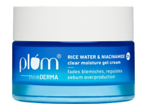 Plum 2% Niacinamide & Rice Water Oil-Free Gel Cream Moisturizer | All-Day Non-sticky Hydration | Brightens, Blurs Imperfections & Dull Spots
