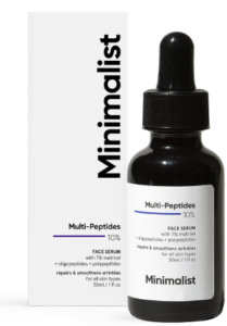 Minimalist Multi Peptide Night Confront Serum for Imperishable More youthful Skin, 30 ml | Collagen Boosting, Hydrating & Overnight Repair Serum for Ladies & Men