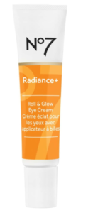 No7 Brilliance+ Roll & Shine Eye Cream - Resuscitating & Enlightening Beneath Eye Cream Eye Roller - Color Redressing Vitamin C + Caffeine Eye Cream for Dim Circles, Puffiness & Bluntness