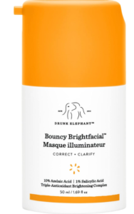 Inebriated Elephant Bouncy Brightfacial Leave-On Confront Veil with Azelaic Corrosive and Salicylic Corrosive to Redress and Clarify Skin