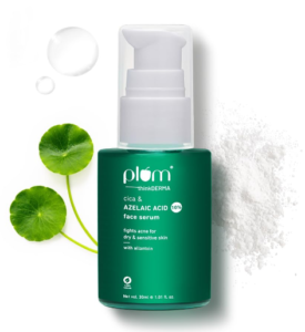 Plum 10% Azelaic Corrosive & Cica Confront Serum | Battles Skin break out | Calms Aggravation | Lightweight & Non-sticky | Fragrance-Free