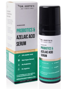 Dr. Sheth's Probiotics & Azelaic Corrosive Serum For Exceedingly Touchy Skin | Progresses Skin Surface & Decreases Disturbance | Lightweight & Non-Greasy