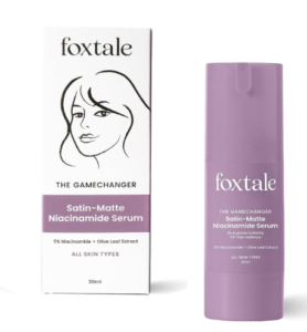 Foxtale 5% Niacinamide Confront Serum with Olive Leaf Extricate & Propanediol | For Oil Control & Brightening | Obscures Pores Right away, Lightweight & Non-sticky | All Skin Sorts