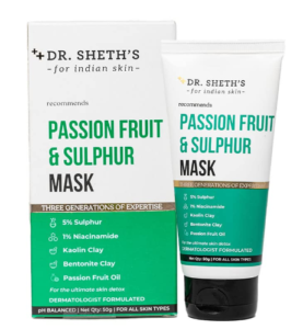 Dr. Sheth's Enthusiasm Natural product & Sulfur Cover For Skin Detoxifying|Face Pack That Brightens Skin With Bentonite & Kaolin Clay|For Ladies & Men| Peel Off Cover, Confront Pack For Shining Skin