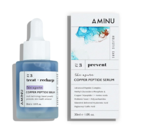 Aminu Copper Peptide Serum | Multi-functional Anticipation & Remedy | Better-Ageing, Indeed Skin Tone, Skin break out Mending