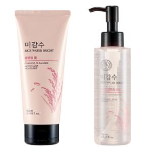 The Face Shop Twofold Cleanse Combo | Rice Water Shinning Frothing Cleanser