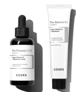 COSRX Progressed Skin Cycling Schedule- Unadulterated Vitamin 23% Serum + Retinol 0.1% Cream- Brightening Serum for Dim Spots & Anti-aging Cream to Diminish Fine Lines, Korean Skincare