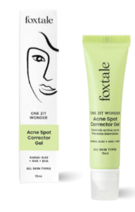 Foxtale 2% Salicylic Corrosive, Azelaic Corrosive, 3% Glycolic Corrosive Anti-Acne Gel, Oil-Control, Cooling Equation, Pimple Expulsion Gel, Silicone Tip to Anticipate Spread of Skin break out Microscopic organisms