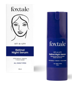 Foxtale 0.15% Fledgling Neighborly Retinol Night Serum, Anti-Aging Night Cream, Decreases Fine Lines and Wrinkles, No Cleansing, For Younger-looking Skin, Men & Ladies, All Skin Sorts