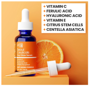 Seoul Ceuticals Korean Skin Care - 20% Vitamin C Hyaluronic Corrosive Serum + CE Ferulic Corrosive Gives Strong Hostile to Maturing, Hostile to Wrinkle Korean Magnificence