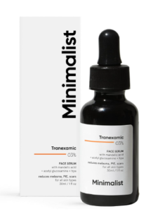 Minimalist 3% Tranexamic Corrosive Confront Serum for Melasma, Pigmentation, Erythema & Skin break out Scars | Confront Serum with HPA to Evacuate Melasma & Post Incendiary Hyperpigmentation or Erythema