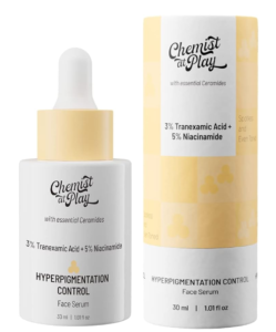 Chemist At Play Hyperpigmentation Control Confront Serum with Ceramides | 3% Tranexamic Corrosive + 5% Niacinamide | For develop skin, diminishes hyperpigmentation & treats melasma & other dim spot