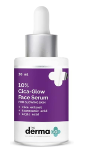 The Derma Co 10% Cica Gleam Confront Serum with Tranexamic Corrosive & Kojic Corrosive for Shining Skin