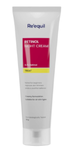 RE' EQUIL 0.1% Retinol Night Cream | Repairs Wrinkles & Fine Lines | Progresses Skin Immovability | Fledgling Neighborly | All Skin Sorts