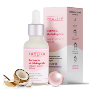 Prolixr Retinol and Multi Peptide Confront Serum - 30ml | Hostile to Maturing Serum For Ladies & Men | Confront Serum For Gleaming Skin | Retinol Serum For Confront | Reasonable For All Skin Sorts