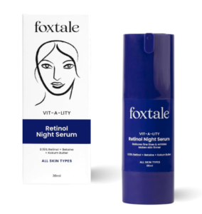 Foxtale 0.15% Apprentice Inviting Retinol Night Serum, Anti-Aging Night Cream, Diminishes Fine Lines and Wrinkles, No Cleansing, For Younger-looking Skin, Men & Ladies, All Skin Sorts