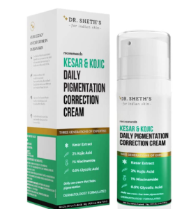 Dr. Sheth's Kesar&2% Kojic Corrosive Day by day Pigmentation Rectification Confront Cream|Lightweight&Non-Greasy|With 1% Niacinamide&0.5% Glycolic Acid|Removes Tan&Depigments Skin|Suits All Skin Sorts